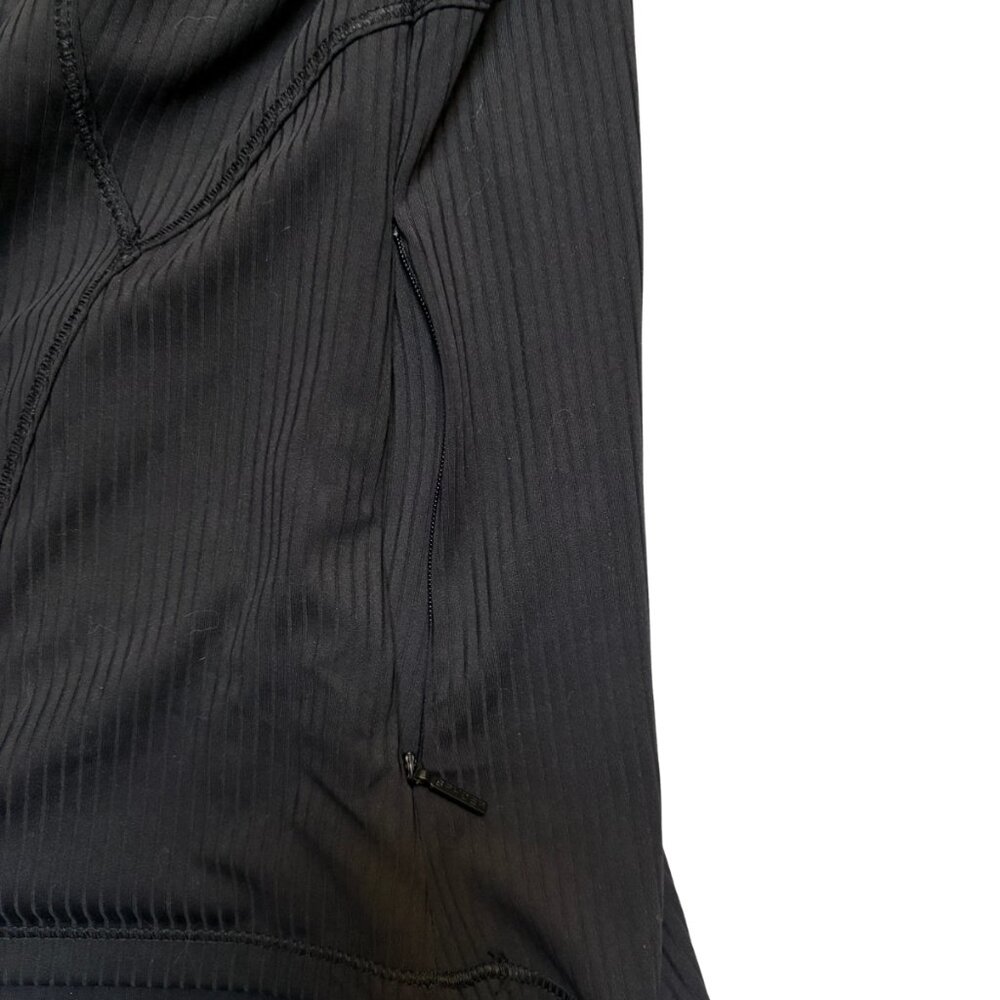SPYDER ACTIVE Ribbed Ottoman Short Sleeve Crew Neck Top - Black - Small - NWT - Picture 4 of 10